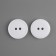 Button, 2 punctures, d = 20 mm, white color