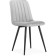 Stool on the metal frame Dani metal/velor, black/light gray 43x48x85 cm