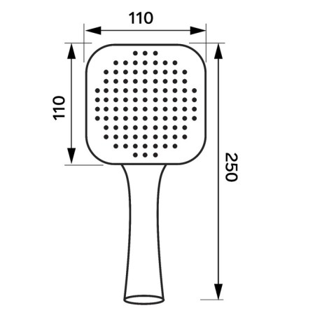 A set of showers for stationary zein mixers, square shape, plastic, black color-8