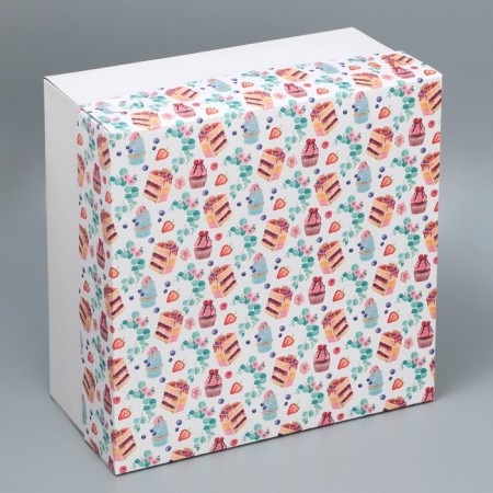 Cake box, confectionery packaging "Sweets", 31 x 31 x 15 cm-1