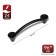 PC174BL handle, m/o 96 mm, black color, 4 pcs TMP