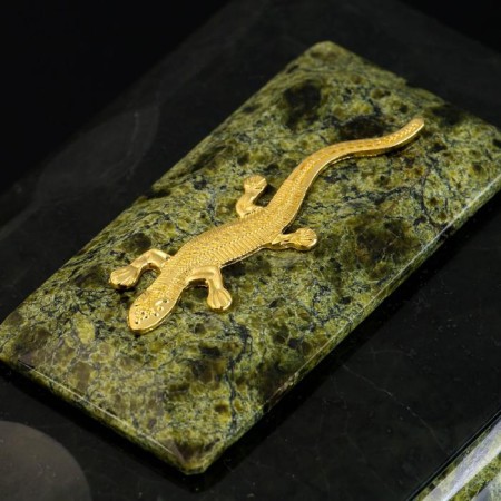 The box "Lizard", 11.5x9x5.5 cm, natural stone, coil-2