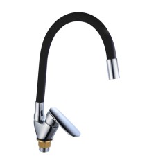 BouOU B8274-10F-E307A kitchen mixer, single-leaf, with flexible silicone-green, chrome