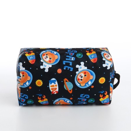 Cosmetic bag with lightning, black color-1