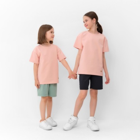 Kids (T -shirt, shorts) minku beige color/ graphite, height 140 cm-17