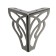 Furniture support cappio carved OP02, h = 130 mm. 10 mm, glossy black color