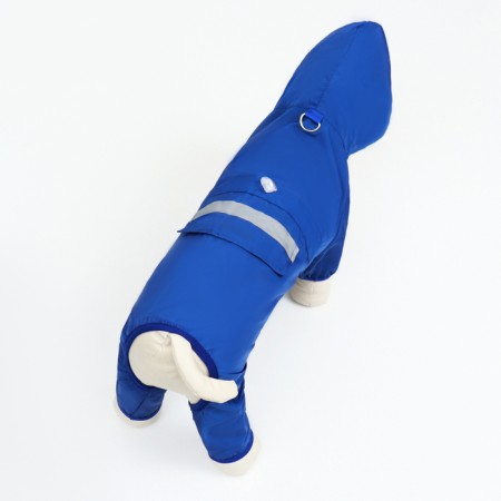 Combiason for dogs, demi -season with a lining, size 2xl (DS 42, OG 56 cm), blue-3