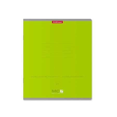 Notebook 24 sheets in the Erichkrause "MC-7" line, cover Cardon Cover, OFSET block 100% white, mix-5