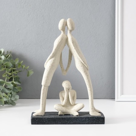 Souvenir Polystone "House there is the family" White 7x17x24.5 cm