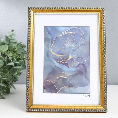 Photo frame Plastic "Kame" 15x21 cm, gold