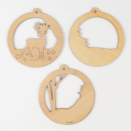 DIY Christmas tree pendant with your own hands for the New Year "Deer", New Year's set for creativity-3