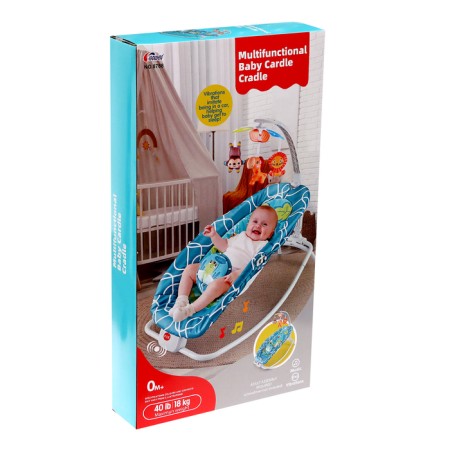 Musical rocking chair for newborns, turquoise color-12