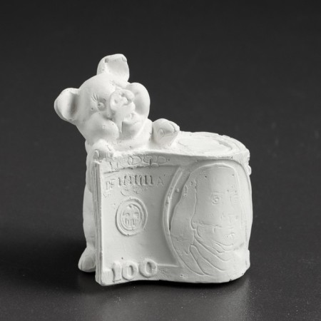 Figure for coloring "Pig with money" 7.5x4.5x8cm,