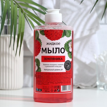 Liquid soap Rain Standart, antibacterial, strawberries, fur pool, 500 ml