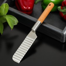 A knife for a curly cut of the Valdai shares, stainless steel, beige color