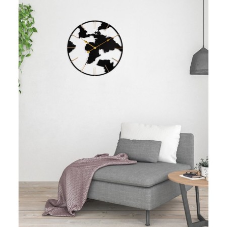 Watching clock, series: loft, "Map of the World", smooth move, 1AA, D-60 cm-1