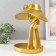 Souvenir Polystone stand "Girl in a hat with a bow" gold 28x21x19 cm