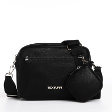 Women's bag over the shoulder Textura, small size, black color