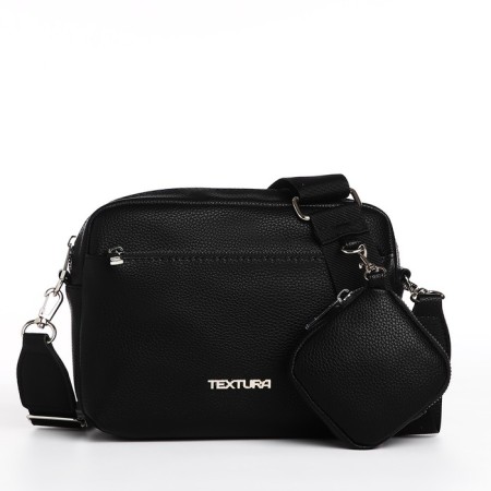Women's bag over the shoulder Textura, small size, black color
