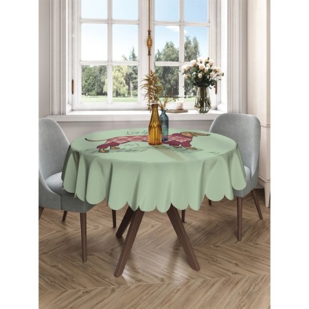 The tablecloth on the table “I love the dachshund”, round, Saten, d = 150 cm-2