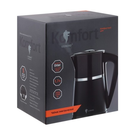 Electric kettle Leonord le- 1512, plastic, 1.7 l, 2200 watts, black-7