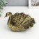 Interior polystone stand "Swerdow" under the brass 16x14x15 cm