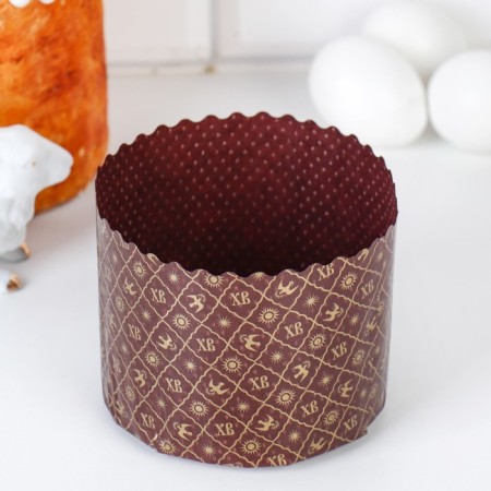 Paper form for cupcake, muffins and kulich "XV" 110x85mm-2