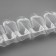 Curtain tape, organza, 4.5 cm, 50 ± 1 m, transparent/white color