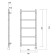 Domoterm electric heated towel rail "Vintage" P5, 500x950 mm, right, bronze