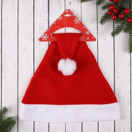 New Year's cap "Veselchak" 28x34 cm, red-1