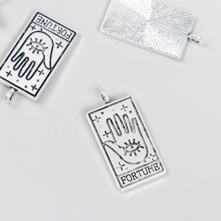 Decor for creativity Metal "Token - Luck" silver 2.5x1.4 cm