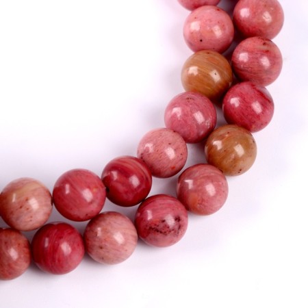 Beads made of natural stone "Rodonite" set of 36 pcs., Size 1 pc. - 10 mm