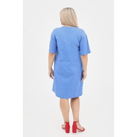 Women's dress, size 54, blue color-3
