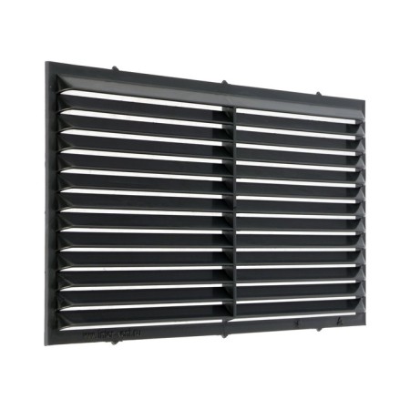 Ventilation grate "Vento" 1122v, 110x220 mm, with a net, indescribable, graphite-1