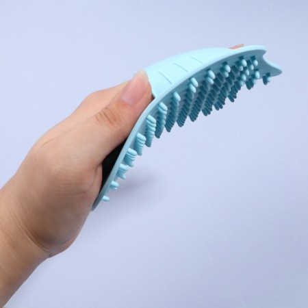 Massage - brush, anti -cellulite, 14 × 12 × 3.5 cm, blue color-3