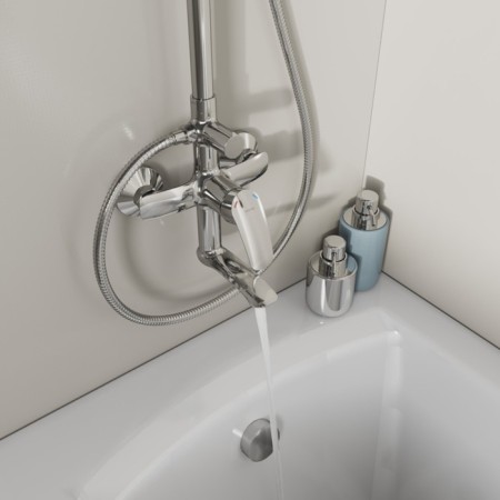 Showing system Milardo Rora Rorsb4FM06, tropical shower, shower, brass, chrome-2