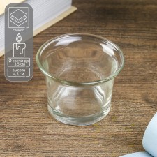 Glass of glass for 1 candle 