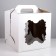 Box for cake, 2 windows, white, 30 x 30 x 30 cm