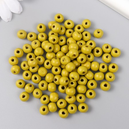 Beads for creativity tree "Light-olive" D-0.8 cm, set of 20 g-1