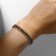 Bracelet with rhinestones "ice" elegance, lines, white-black color in gold, l = 18 cm