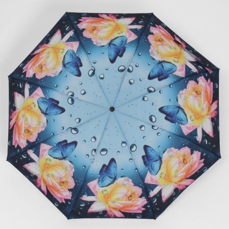 The umbrella semi -automatic “Rainy Day”, 3 additions, 8 spokes, r = 49 cm, color mix-13