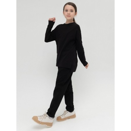 Брюки для девочек, рост 164 см, цвет чёрный-4