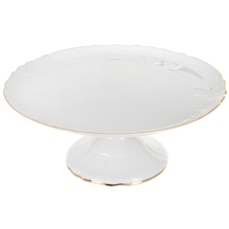 BERNADOTTE cake dish on the cake leg, Gold Golden Decor, 32 cm