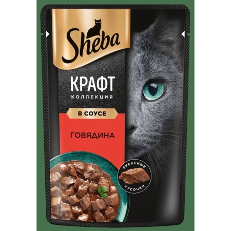 SHEBA wet food for cats with beef, paste in jelly, spider 75 g