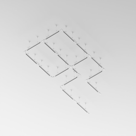 The overhead tire/suspended Technical TRX005-313W, 300x3.3x3.6 cm, white color-5