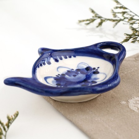 Stand for tea bags, gzhel, porcelain, 10x7 cm-2