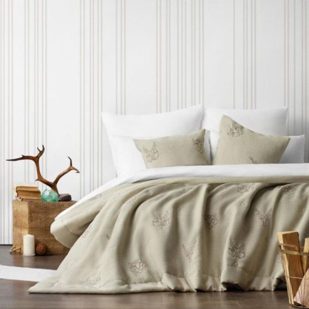 Cover with pillowcases "Luka", size 230x250 cm, beige color-1