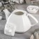 Teapot porcelain blanket wilmax ilona, ​​1.05 l, white color