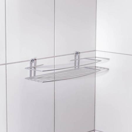 Bath shelf straight, 34 × 11.5 × 4.5 cm, color chromium-6