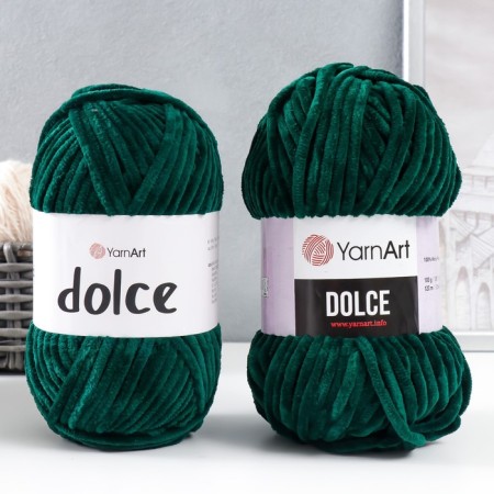 Yarn "Dolce" 100% micropoliester 120m/100g (774 emerald)